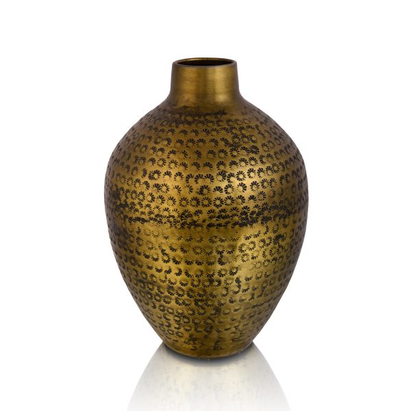 Hammered Surahi Flower Pot (L)