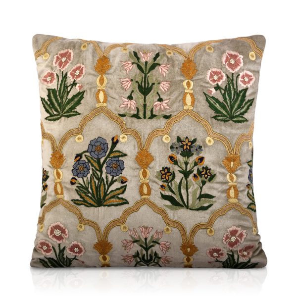 Glisten Multi Colour Embroidery Cushion Cover