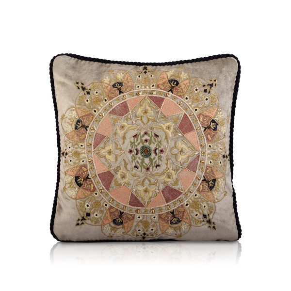 Yeva Multi Colour Embroidery Cushion Cover