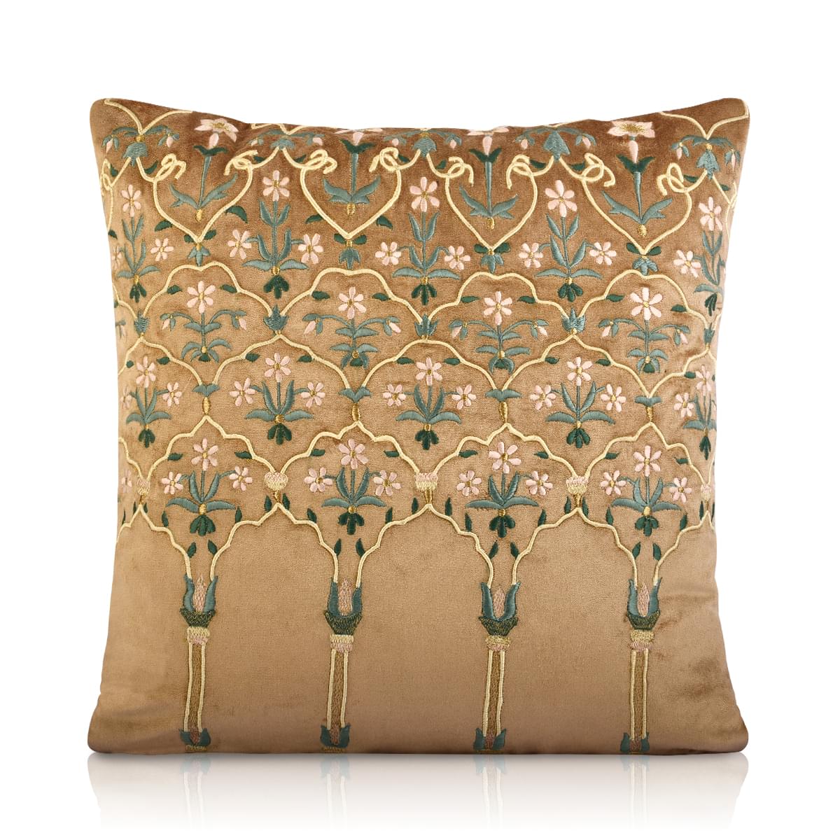 Vanity  Multi Colour Embroidery Cushion Cover
